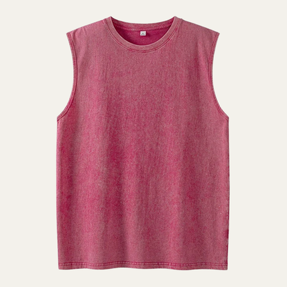 Men's Sleeveless Tank Vintage Washed