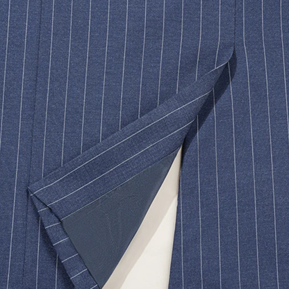 Men's Classic Pinstripe Suit Double Breasted 2 Piece