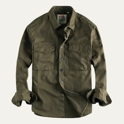 Men's Safari Work Shirt Button Up Cotton - VibreMode