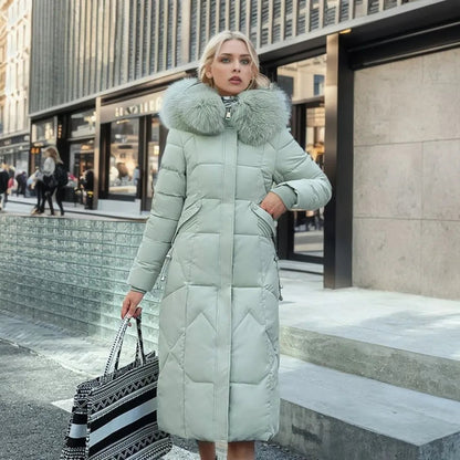 Women's Quilted Parka Coat with Hood