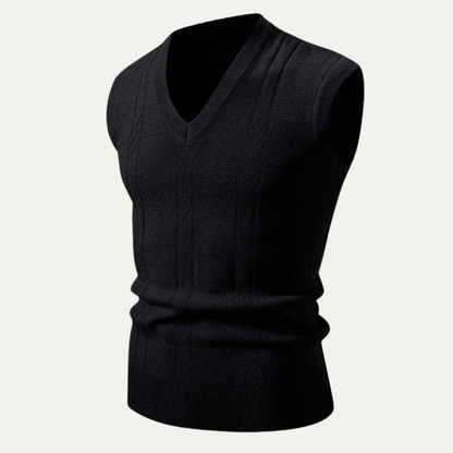 Men's Knitted V Neck Tank - VibreMode