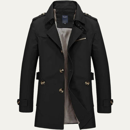 Mauro Icardi Men's Trench Coat Elegant Waterproof