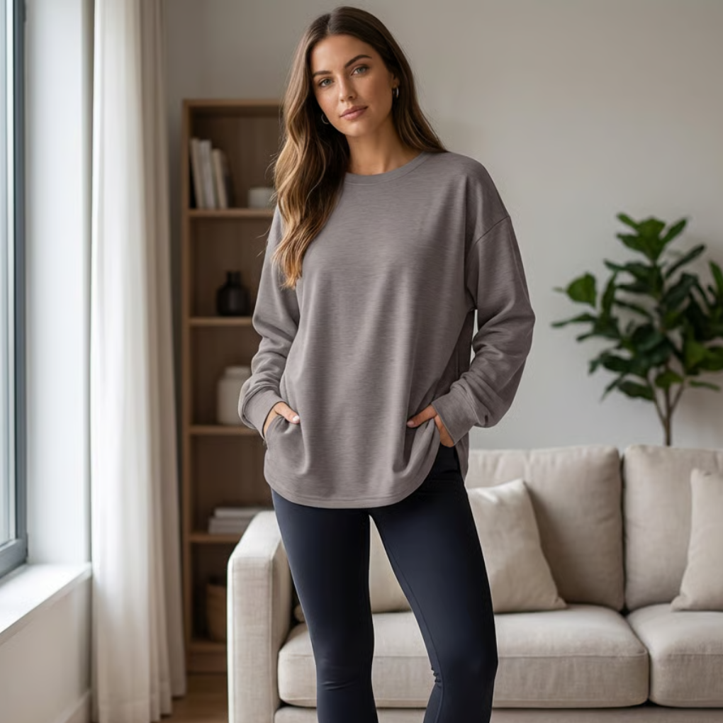 Women's Long Sleeve Oversized Shirt - VibreMode