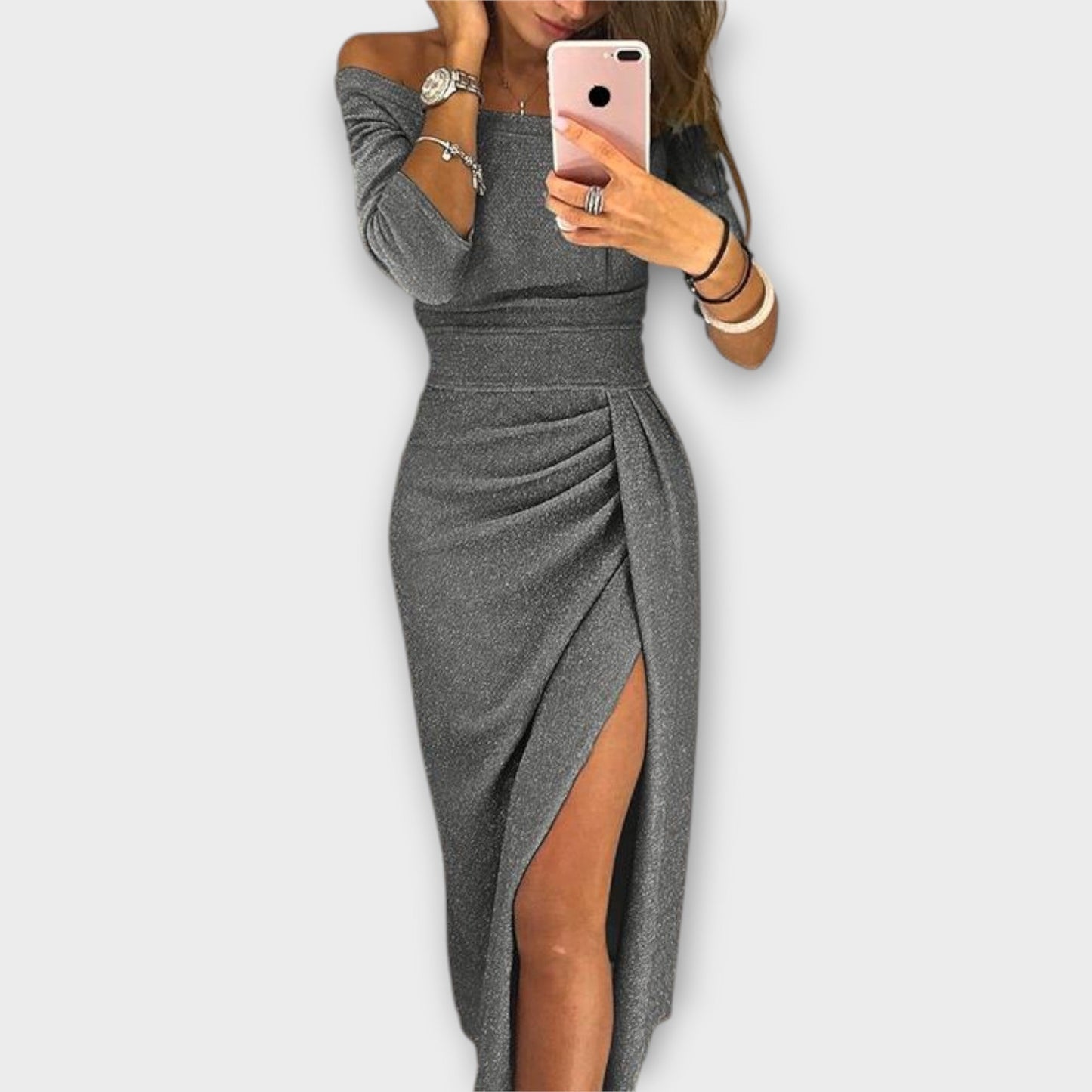 Beautiful Cold Shoulder Evening Dress
