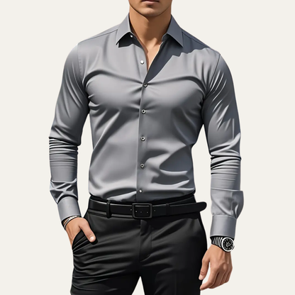 Men's Slim Fit Stretch Button Down Shirt