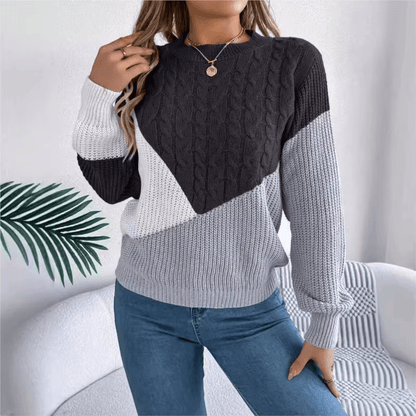 Women's Color Block Knit Sweater