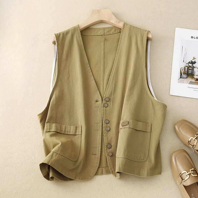 Casual Open Front Vest