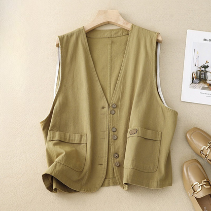Casual Open Front Vest