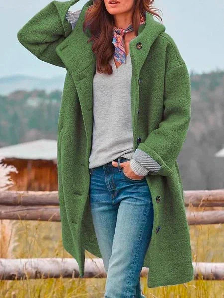 Warm Women's Parka Button Down Winter Coat