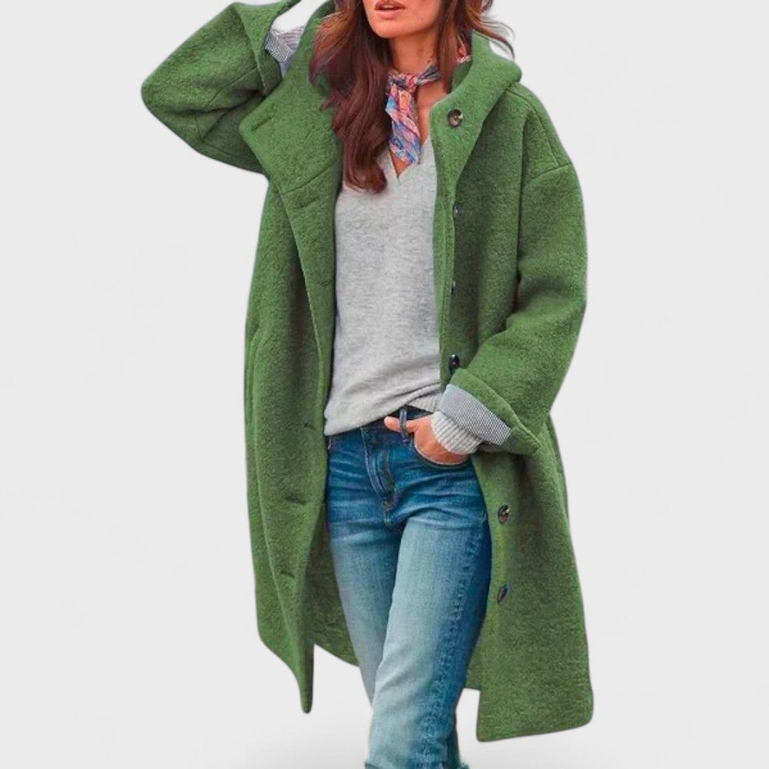 Women's Notched Collar Coat - VibreMode