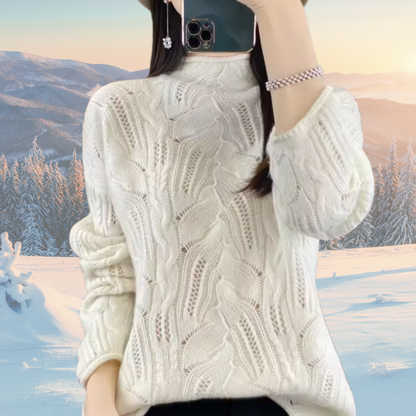 Women's Turtleneck Sweater Knit Detail