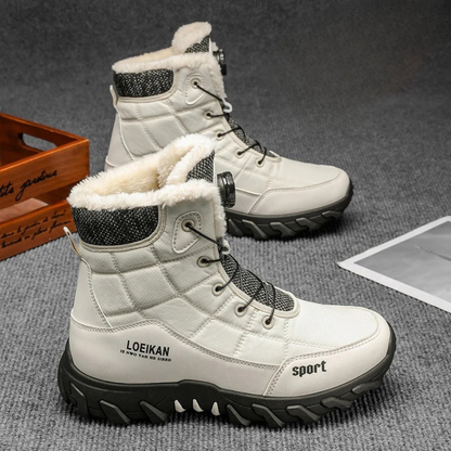Men's Insulated Snow Boots Plush Lined Waterproof Black
