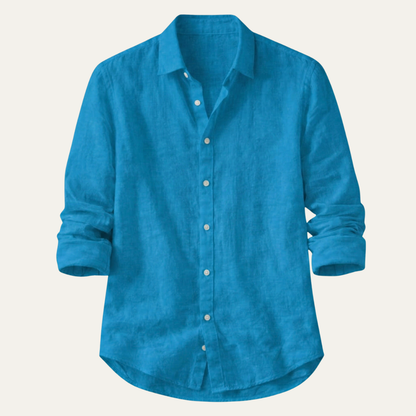 Men's Linen Summer Shirt Lightweight Beige