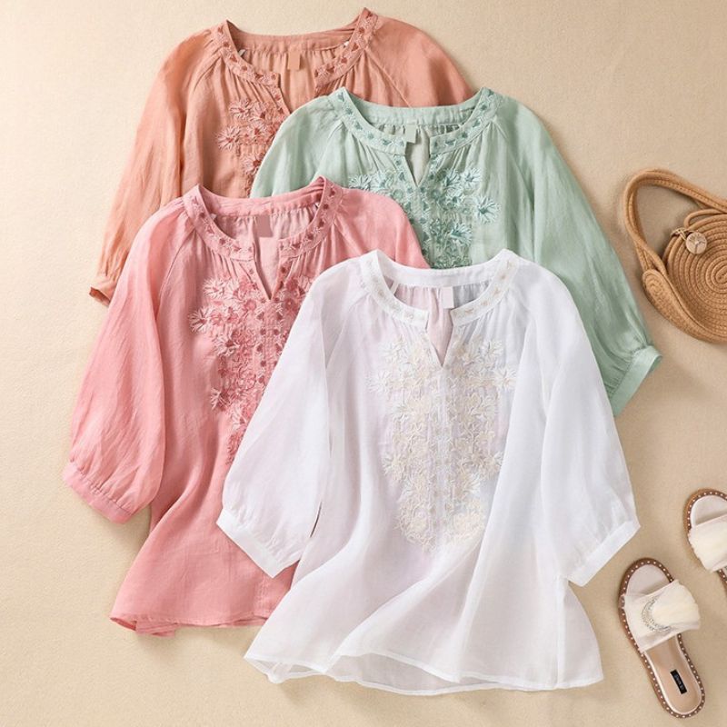 Soft Breathable Linen Cotton Top