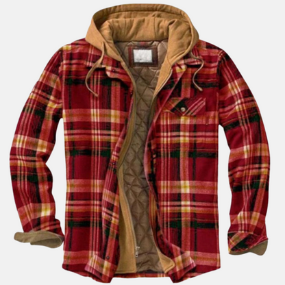 Men's Quilted Flannel Jacket Shirt