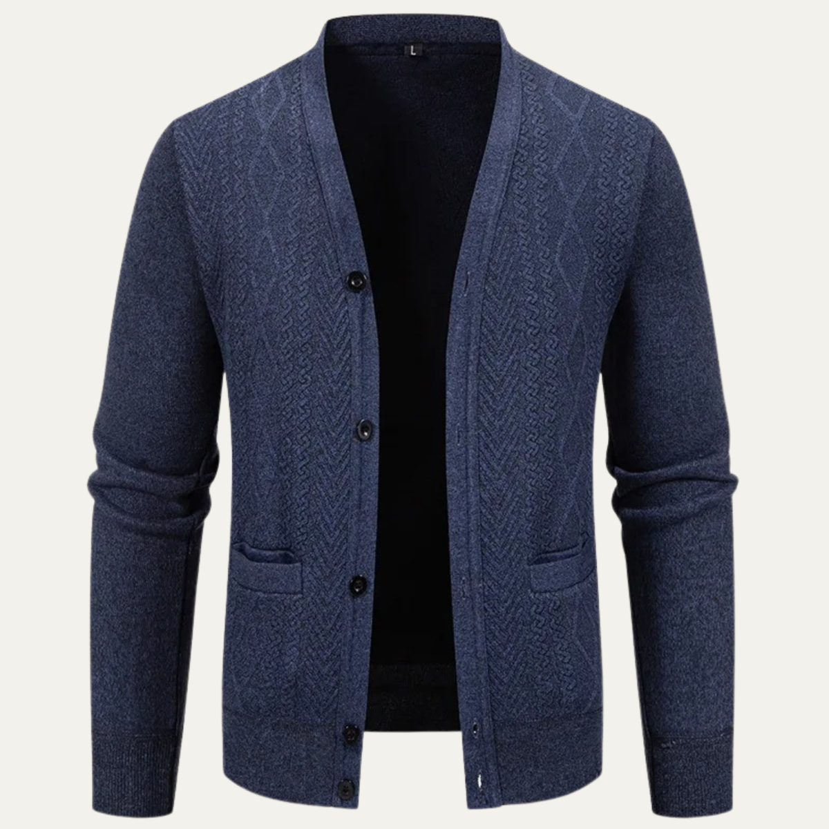 Men's V Neck Knitted Cardigan