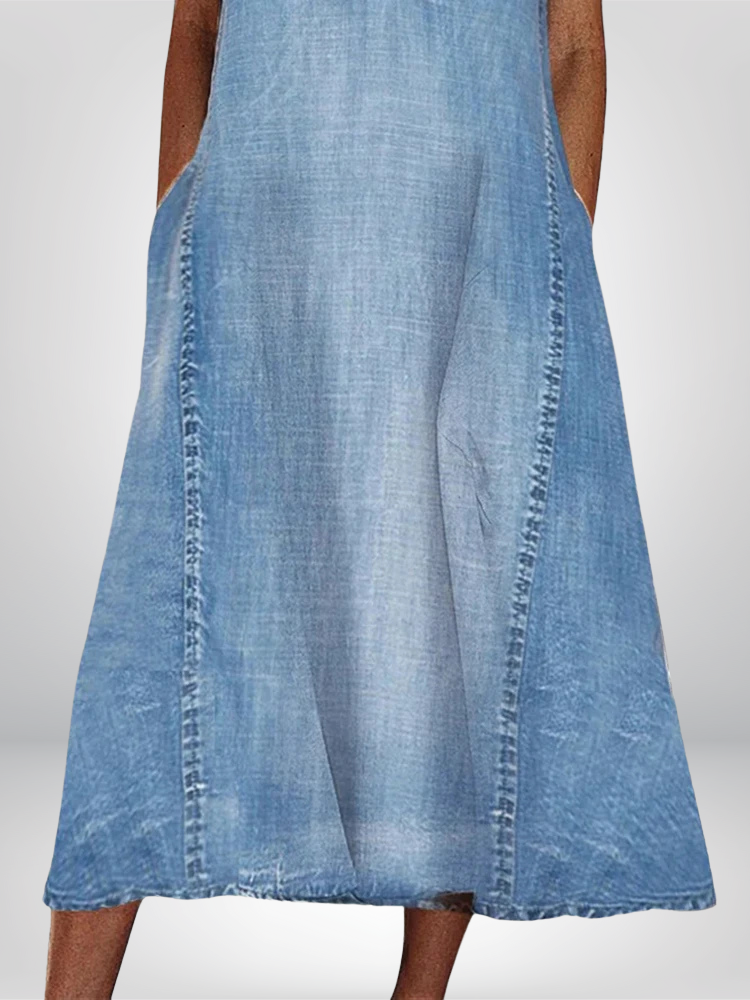 Women's Denim Flowy Casual Dress