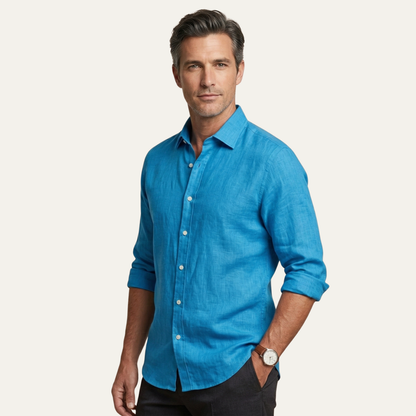 Men's Linen Summer Shirt Lightweight Beige