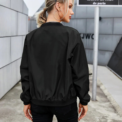 Women's Long Sleeved Bomber Jacket Lightweight