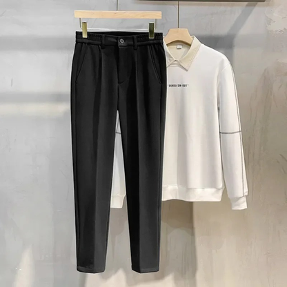 Men's Tailored Straight Leg Pants Smart Casual