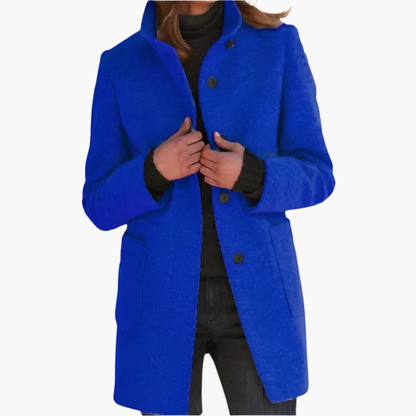 Women's Coat Stand Collar Pockets