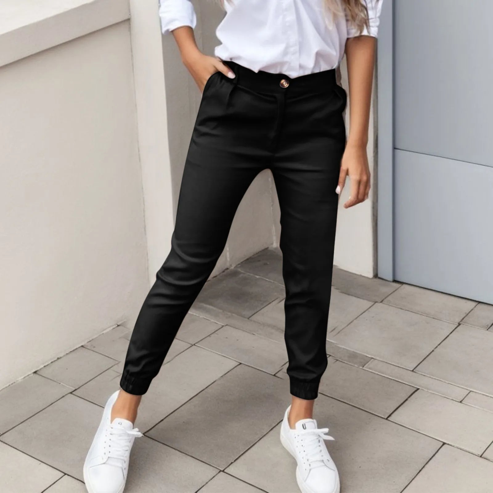 Women's High Waist Workout Pants with Pockets - VibreMode