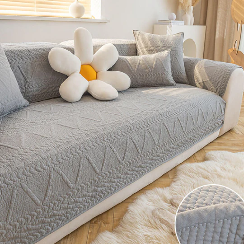 Quilted Sectional Sofa Slipcover