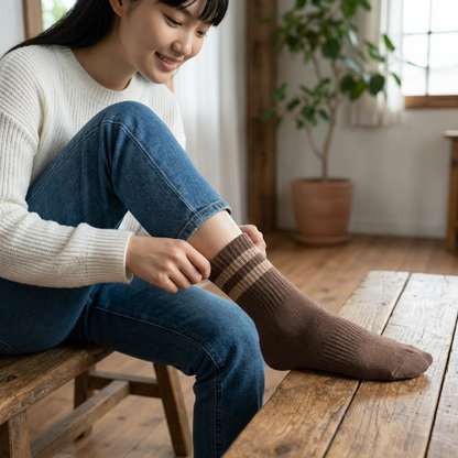Women's Striped Crew Socks