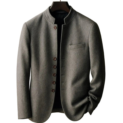 Marcello Men's Wool Stand Collar Jacket - VibreMode