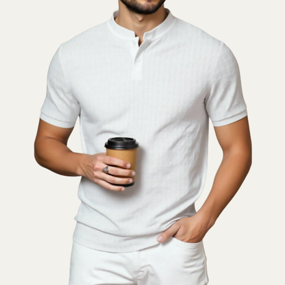 Men's Classic Polo Shirt Textured Summer
