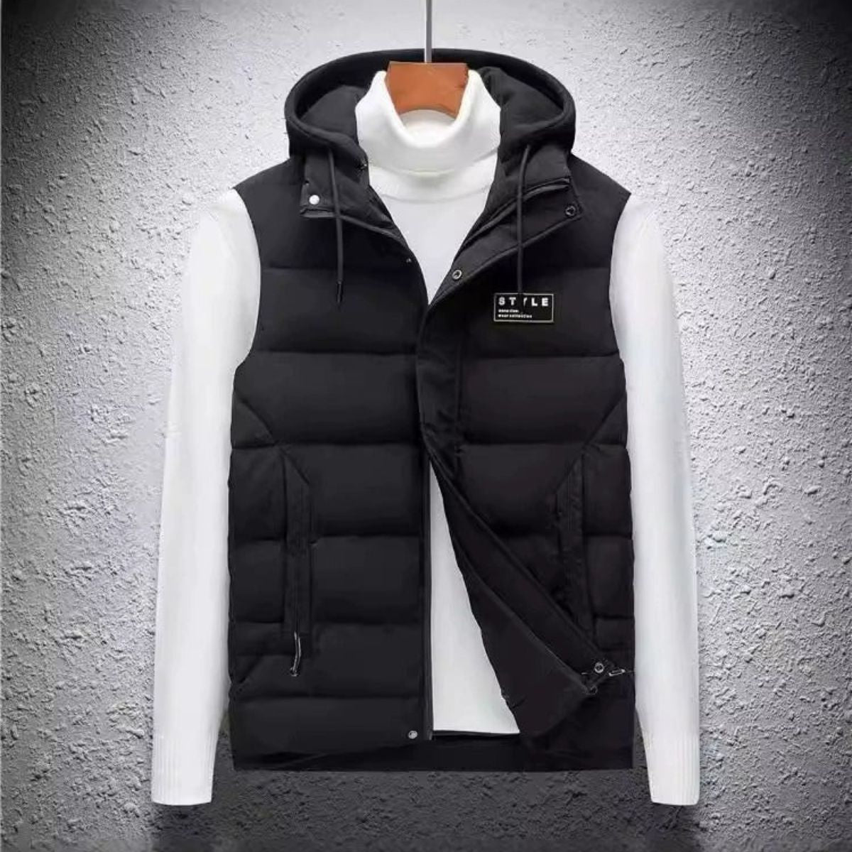 Women's Quilted Hooded Vest Zip Front