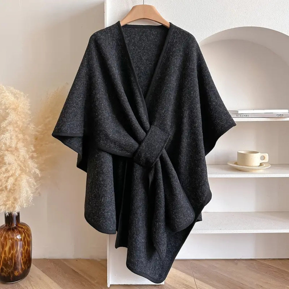 Luxurious Poncho Windproof Shawl Coat Caliboot