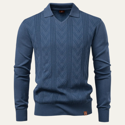 Men's Knit Polo Sweater Casual