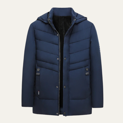 Men's Winter Hooded Puffer Jacket Warm - VibreMode