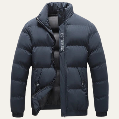 Men's Winter Puffer Jacket Thick Padded Waterproof Black