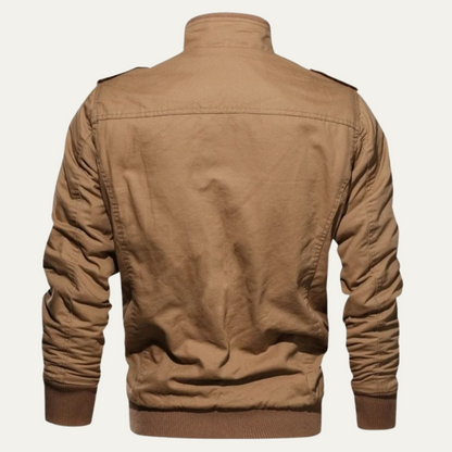 Men's Military Bomber Jacket Windproof Multi-Pocket