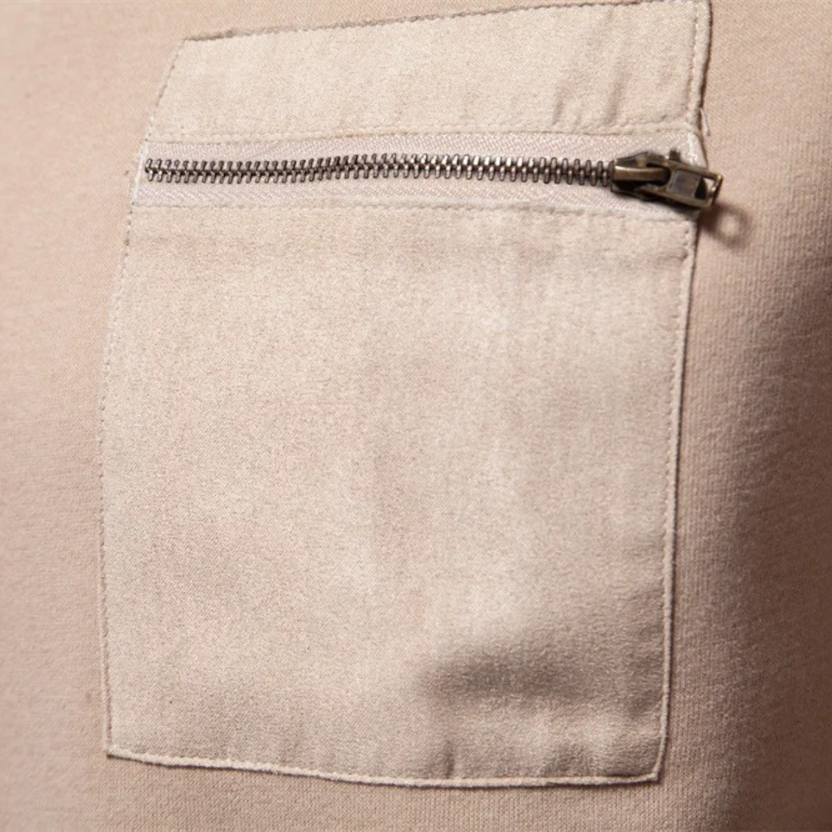 Men's Crew Neck Sweater Chest Pocket