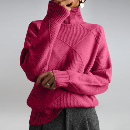 Women's Turtleneck Sweater Soft Knit Classic