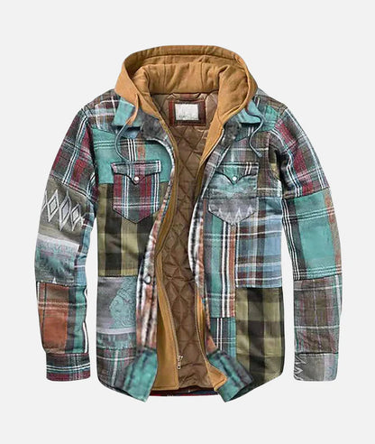 Quilted Lined Men's Insulated Hoodie Jacket - VibreMode