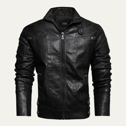 Men's Slim Fit Biker Leather Jacket