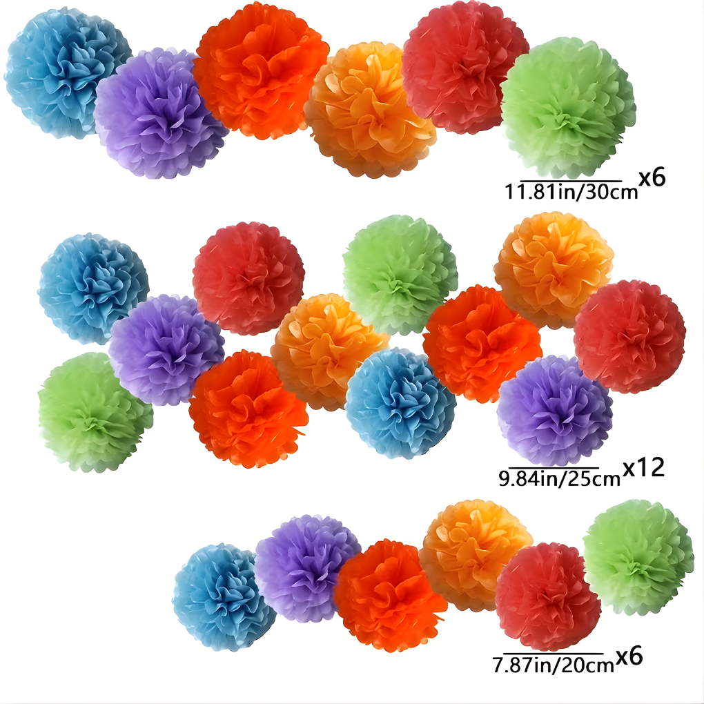 24 Piece Paper Flower Balloon Garland Set - VibreMode
