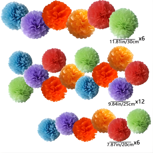 24 Piece Paper Flower Balloon Garland Set - VibreMode