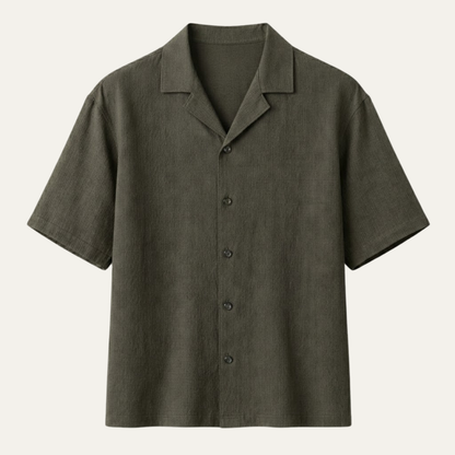 Men's Casual Button Up Shirt Loose Fit Cotton
