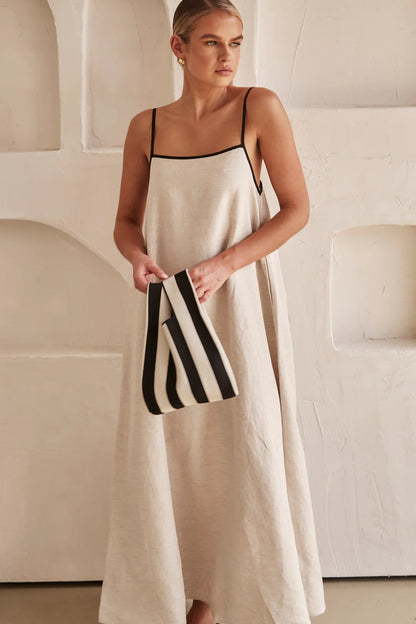 Bold Stripe Floor Length Dress