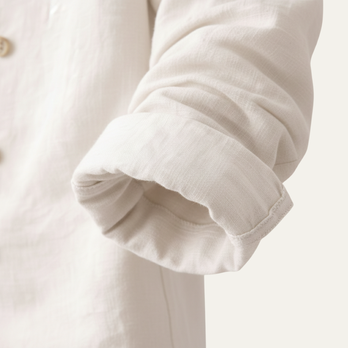 Men's Double Breasted Cotton Linen Shirt