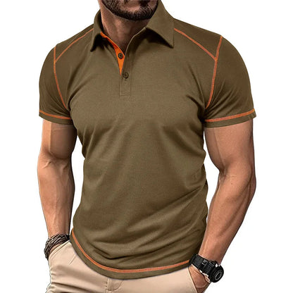 Men's Polo Shirt Color Block Classic Fit