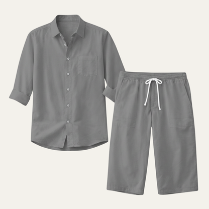 Mens Lightweight Summer Shirt Pants Set