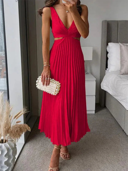 Women's Sleeveless Open Back Dress