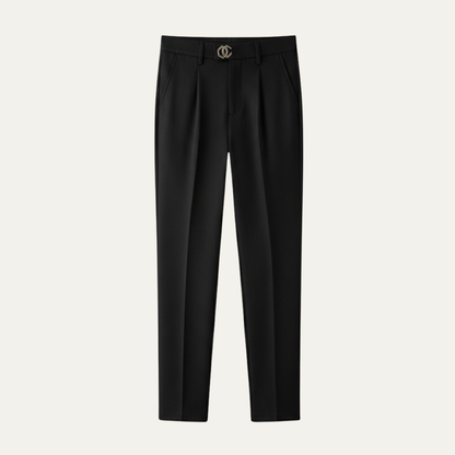 Men's Slim Fit Linen Dress Pants Pleated
