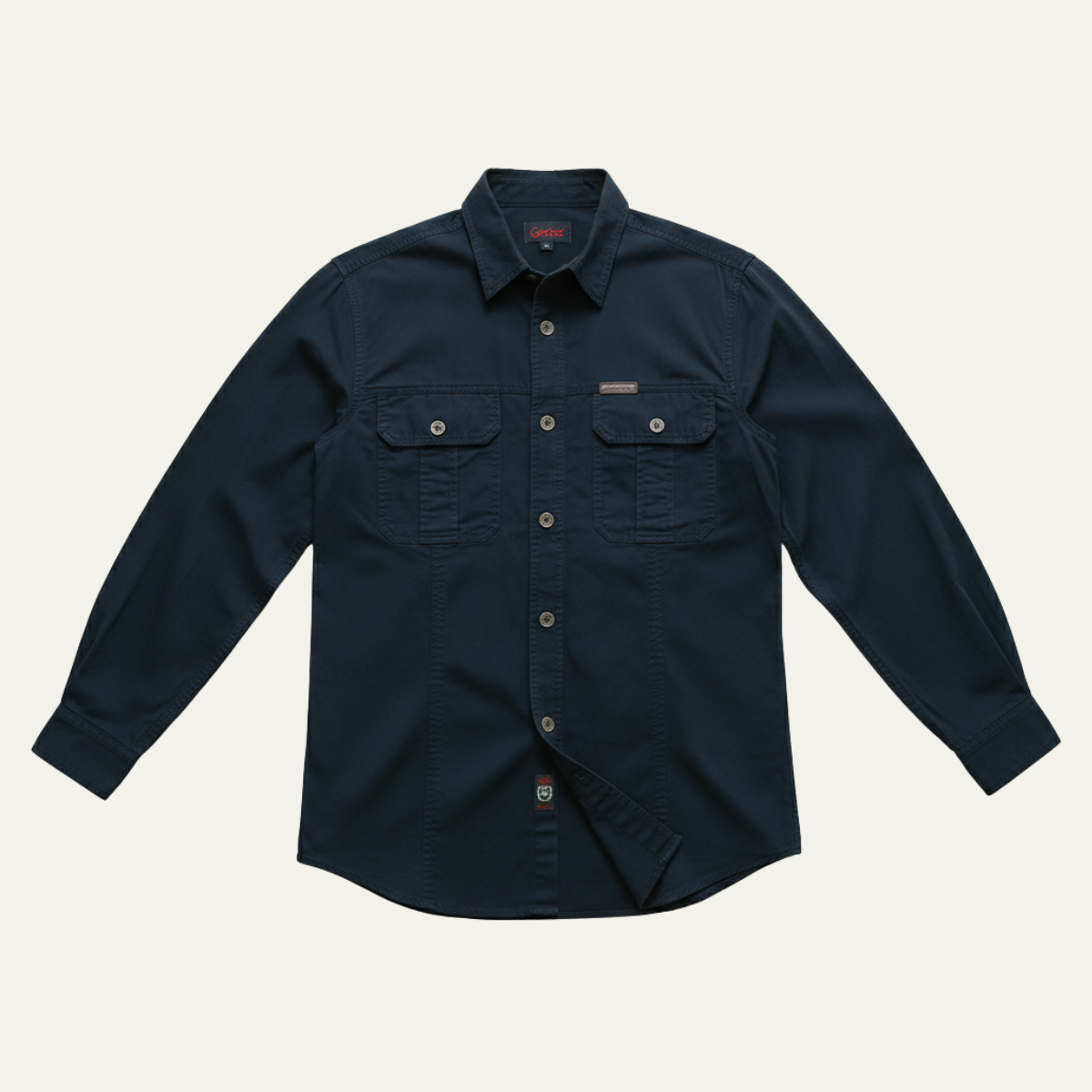 Men's Soft Cargo Shirt Multi Pocket Solid Color